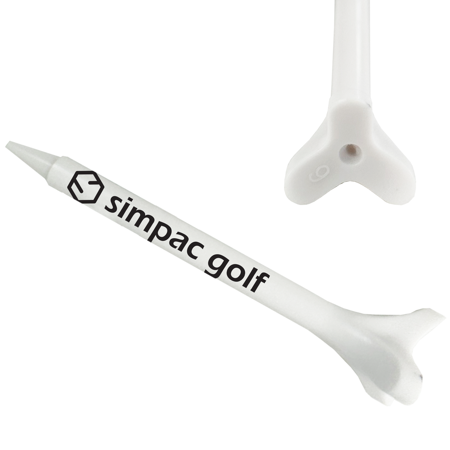 White 2-3/4" Bio - Composite Bulk Tee