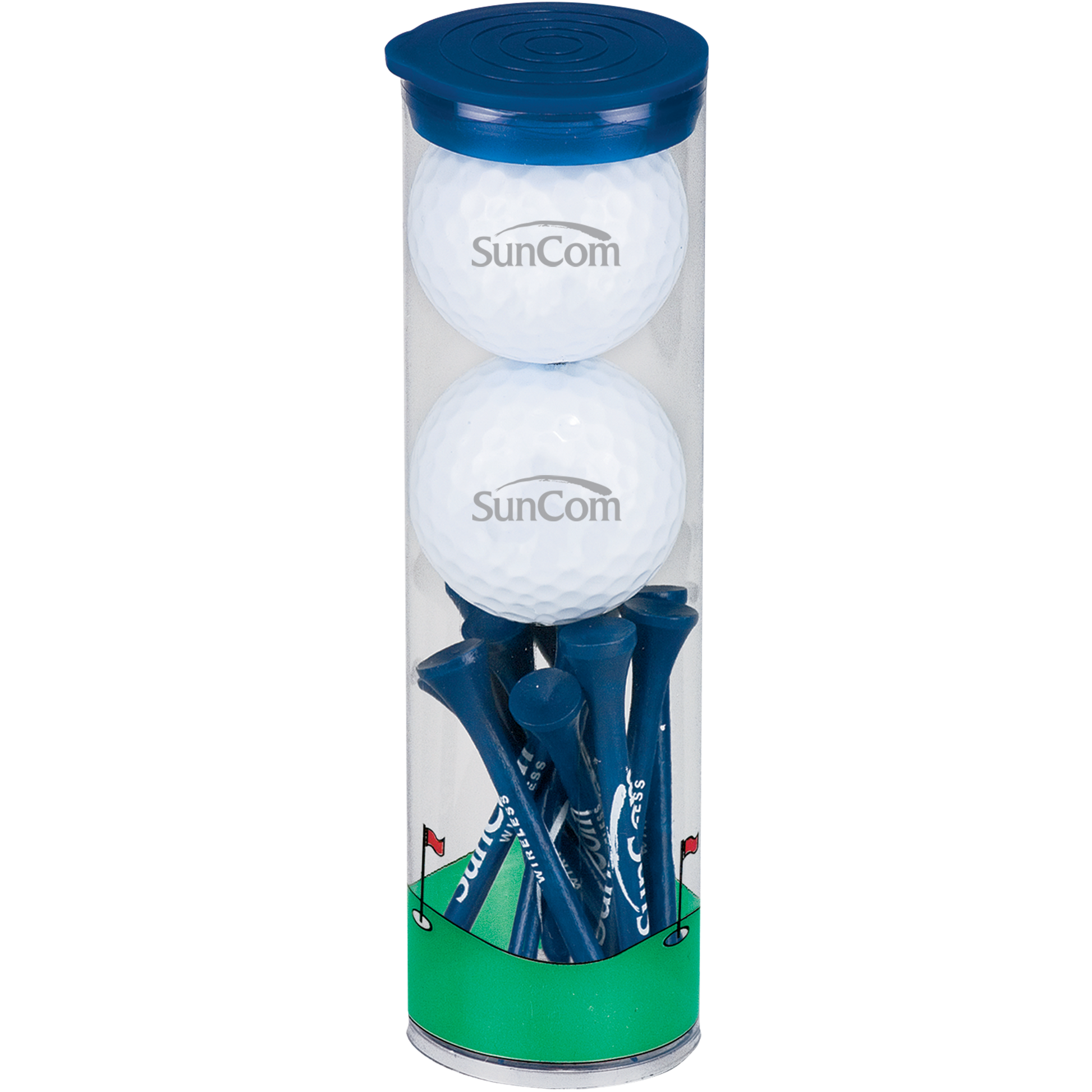 2 Ball Tall Tube with Pinnacle Golf Balls