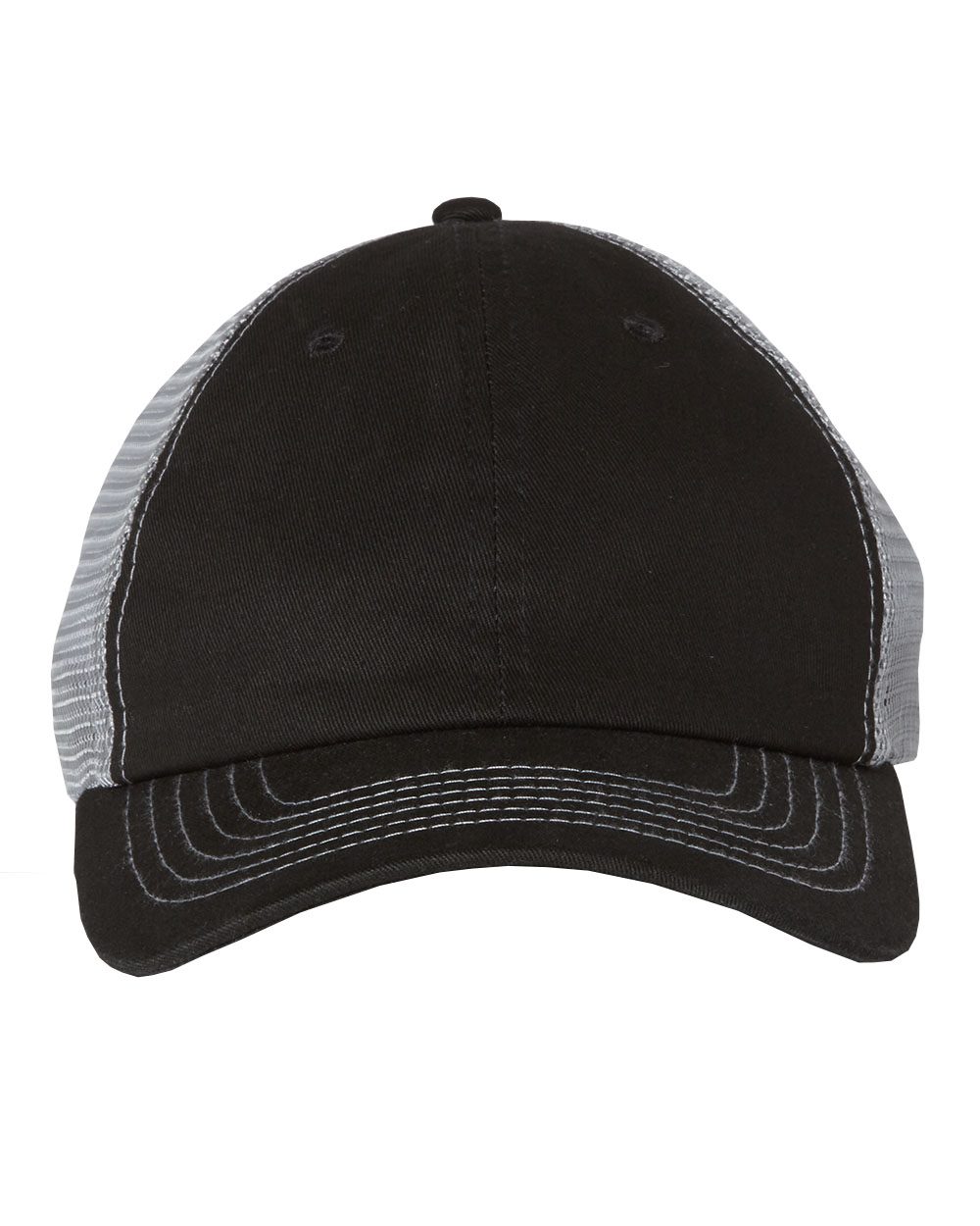 Contrast-Stitch Mesh-Back Cap - 3100