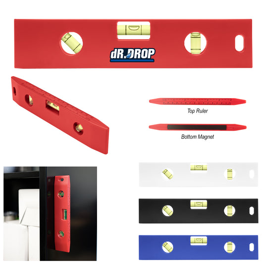 BLACK 6" Ruler With Level