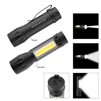 BLACK Torch Rechargeable Flashlight