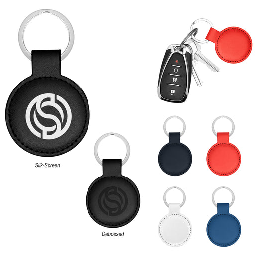 BLACK Hue Pop Leatherette Key Tag