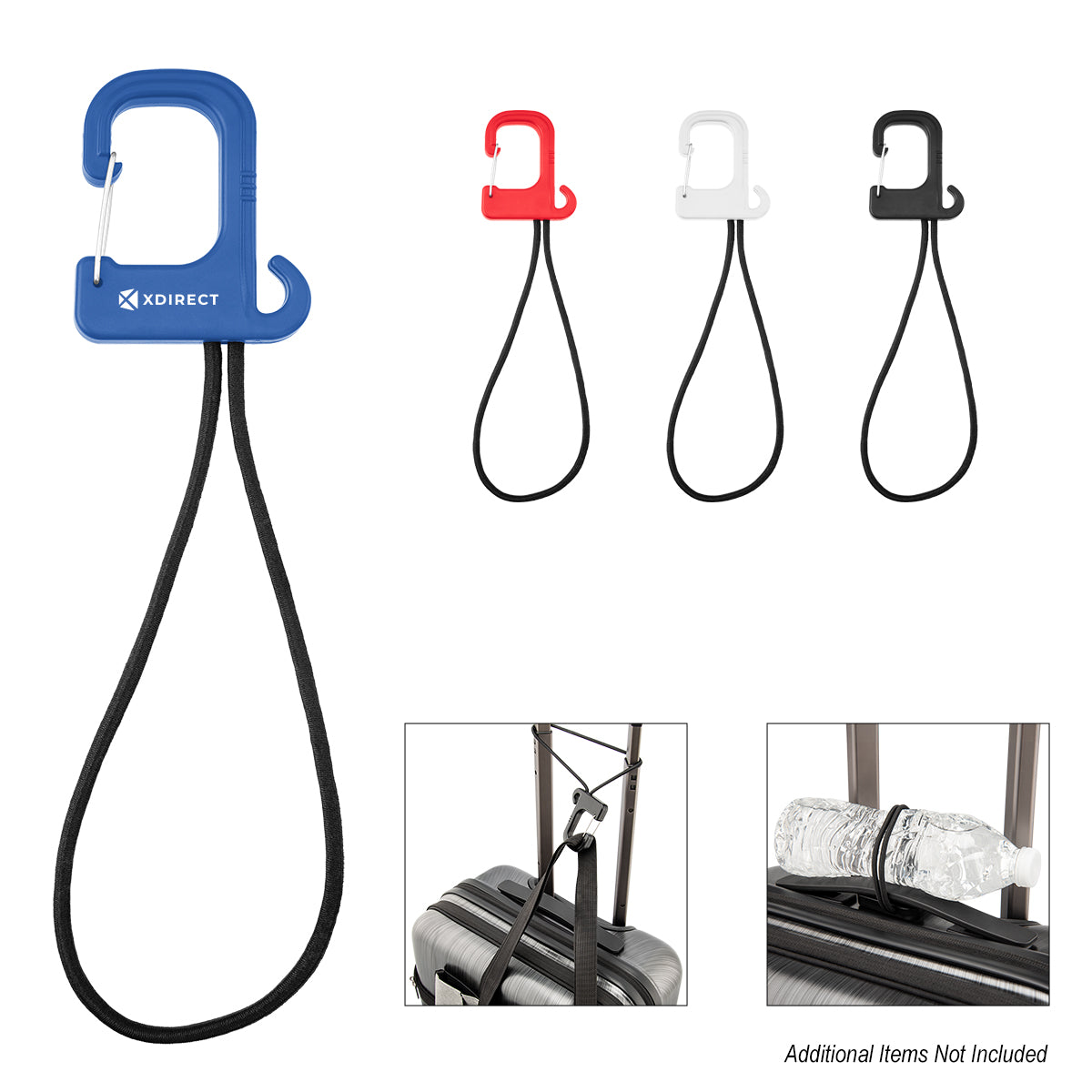 BLACK Stretch Cord Hook With Carabiner