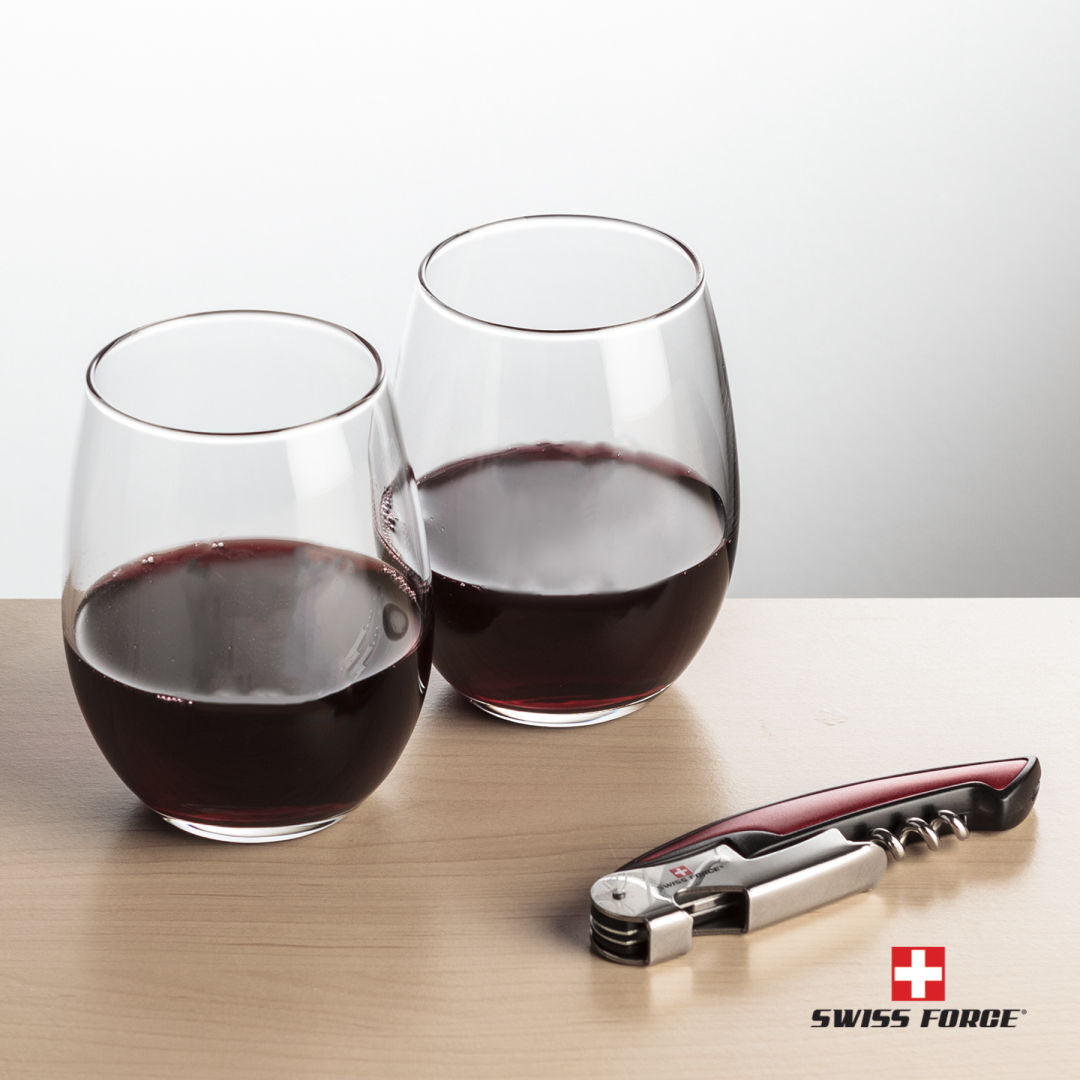 Swiss Force® Opener & Stanford Stemless Wine
