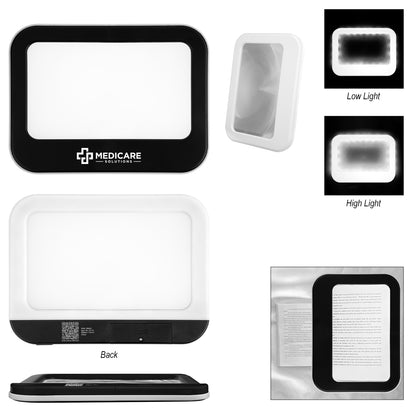 BLACK Full Page Magnifier with Lights