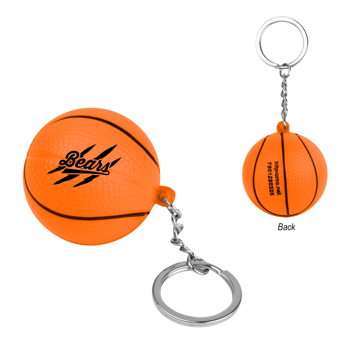ORANGE Basketball Stress Reliever Keychain