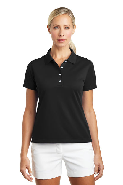 Front View of Black Nike Women's Tech Basic Dri-FIT Polo. 203697  - S