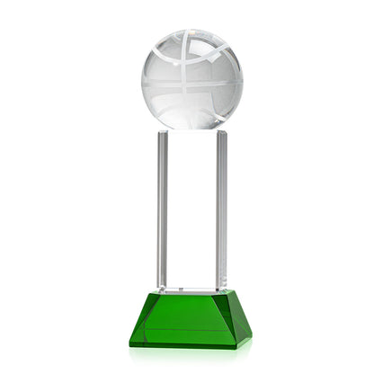 Basketball Award on Stowe Base - Green