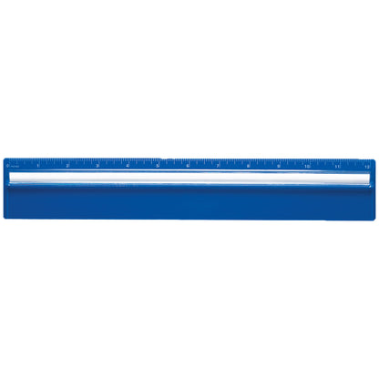 Plastic 12" Ruler With Magnifying Glass
