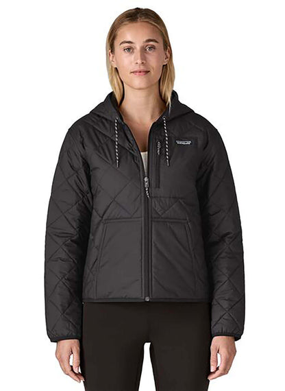 Patagonia Women's Diamond Quilted Bomber Hoody - Black - XXS