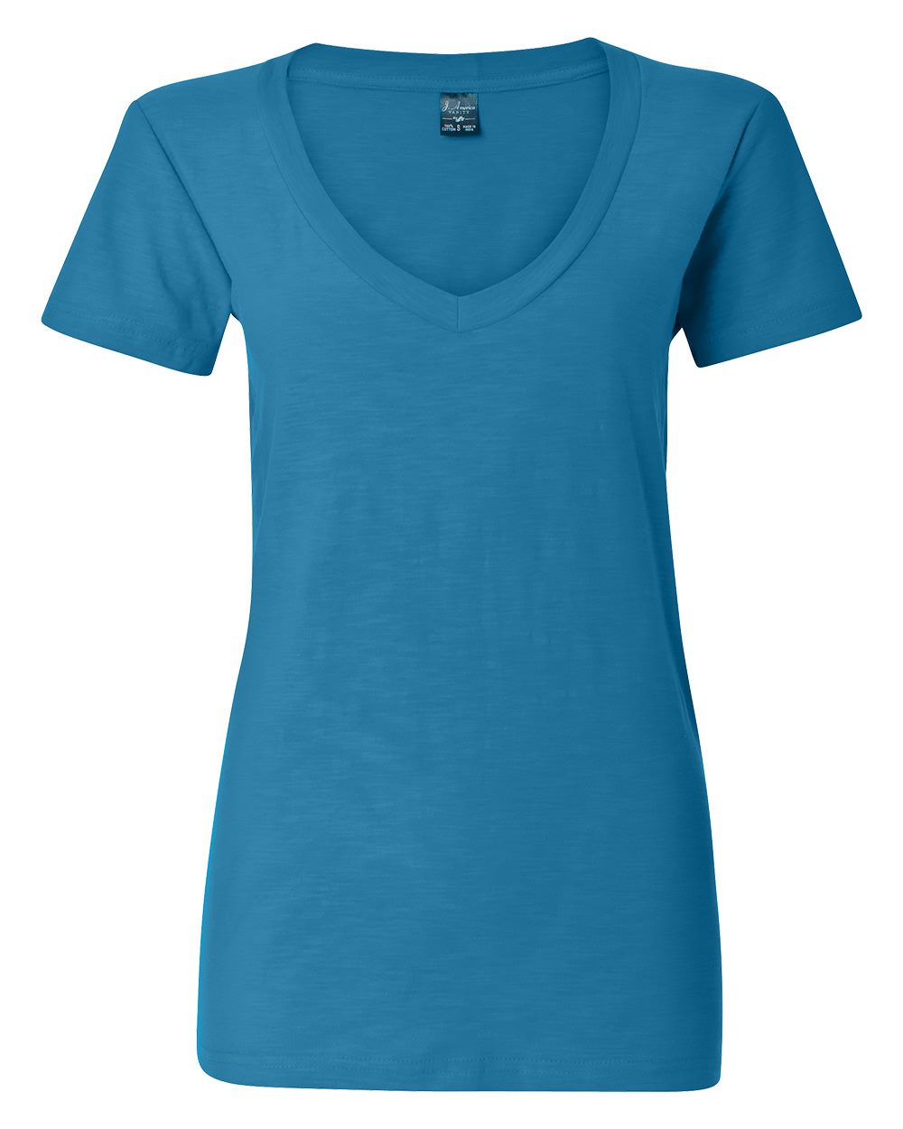 Women's V-Neck Slub T-Shirt - 8169