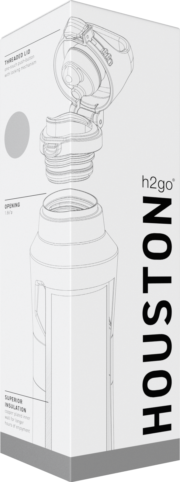 matte black 20.9 oz h2go houston