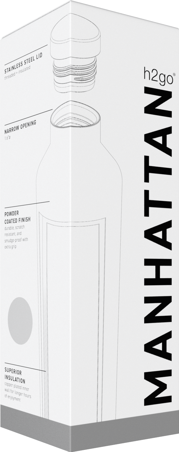 matte white 20.9 oz h2go manhattan - powder