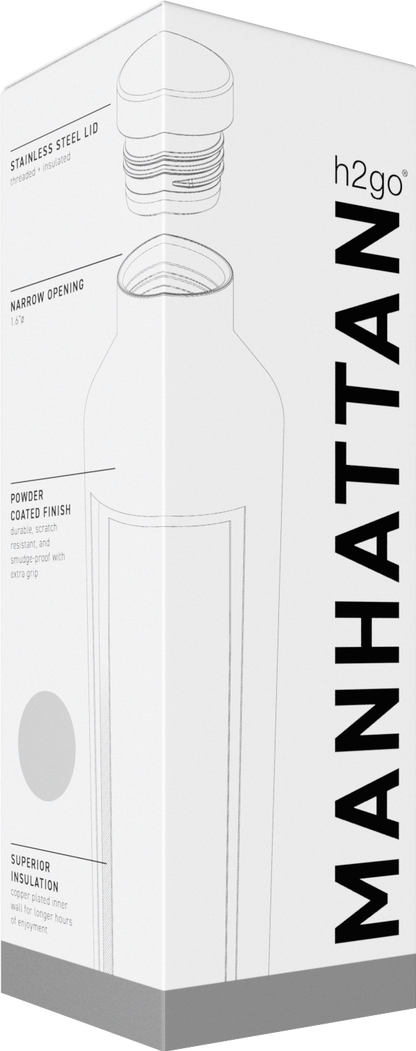 matte white 20.9 oz h2go manhattan - powder