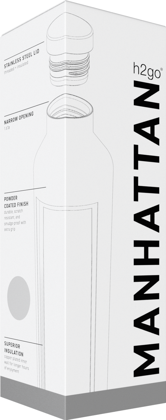 matte white 20.9 oz h2go manhattan - powder