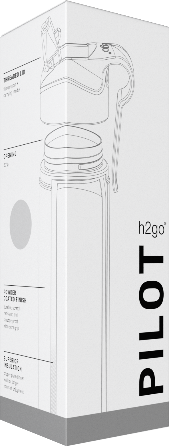 matte white 20.9 oz h2go pilot - powder