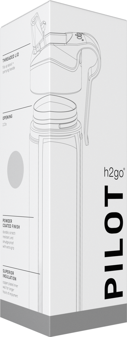 matte white 20.9 oz h2go pilot - powder