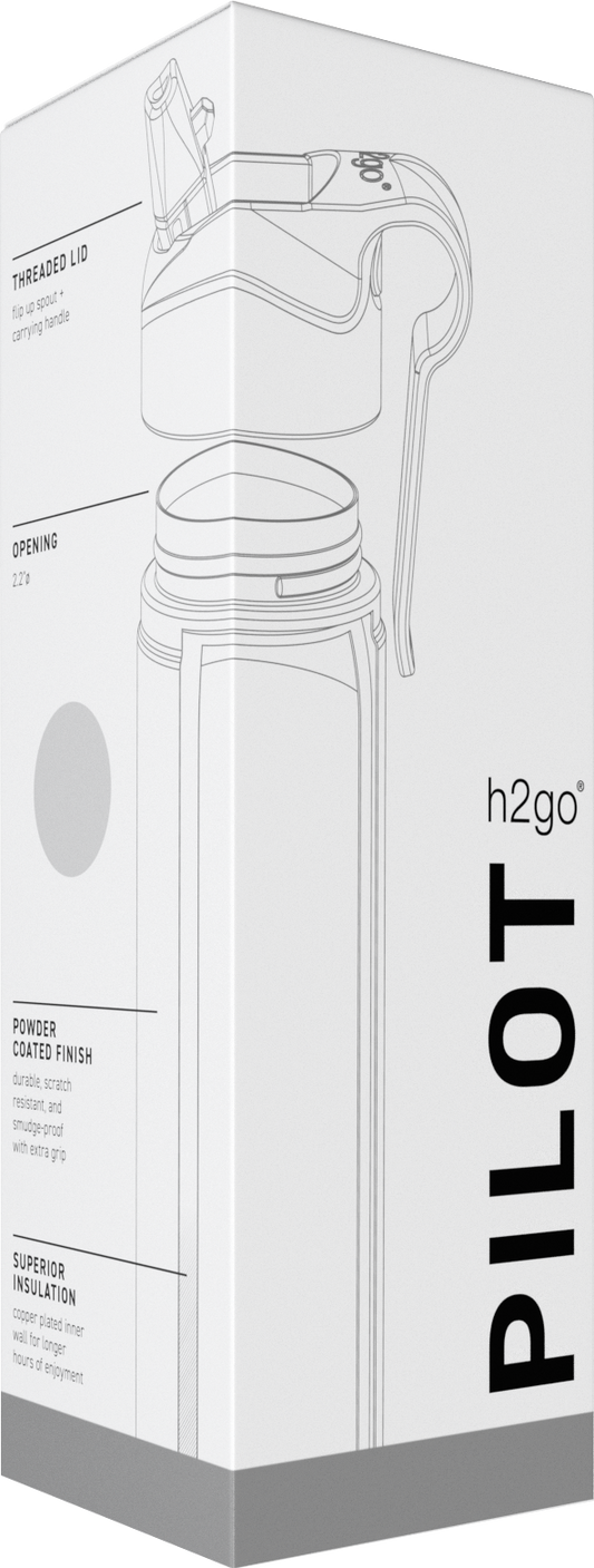 matte white 20.9 oz h2go pilot - powder