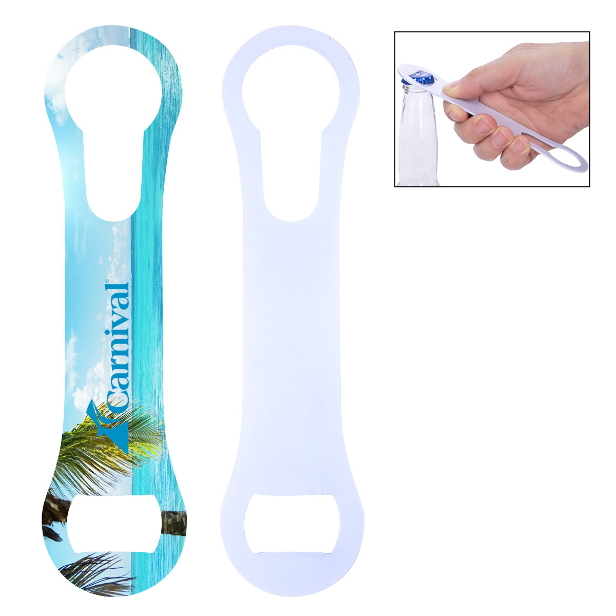 WHITE Full Color Bottle Opener