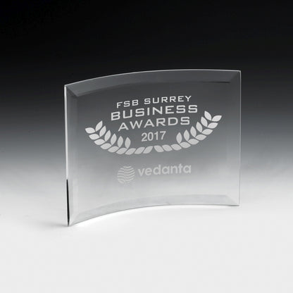 Screen Printed Curved Standing Award (5"x 7"x 1/4")