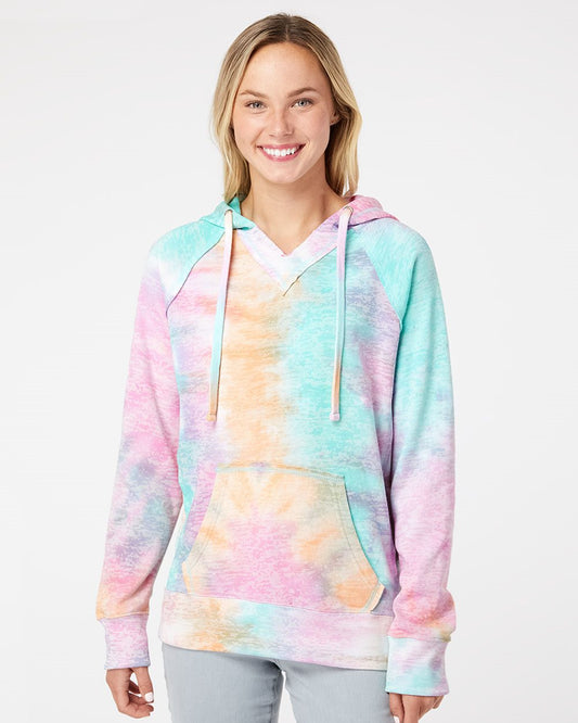Women’s Courtney Burnout V-Notch Hooded Sweatshirt - W1162