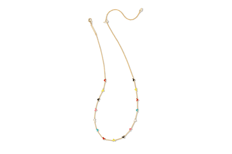 Kendra Scott Haven Heart Gold Strand Necklace in Multi Mix