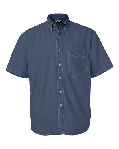 Men's Denim Short Sleeve Shirt - 0211