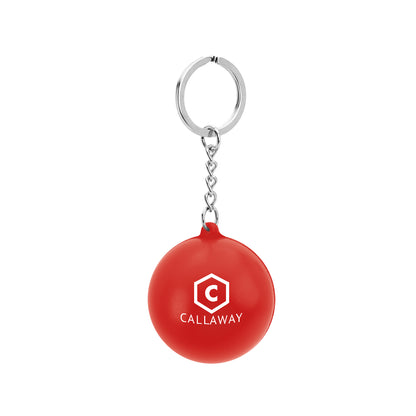 Round PU Stress Reliever Keychain