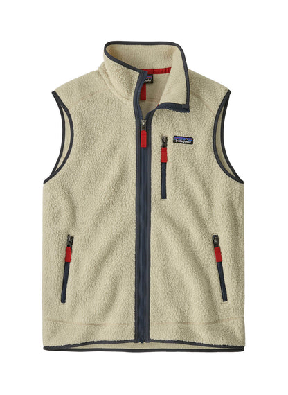 Patagonia Men's Retro Pile Vest - Pelican w/Smolder Blue - XS
