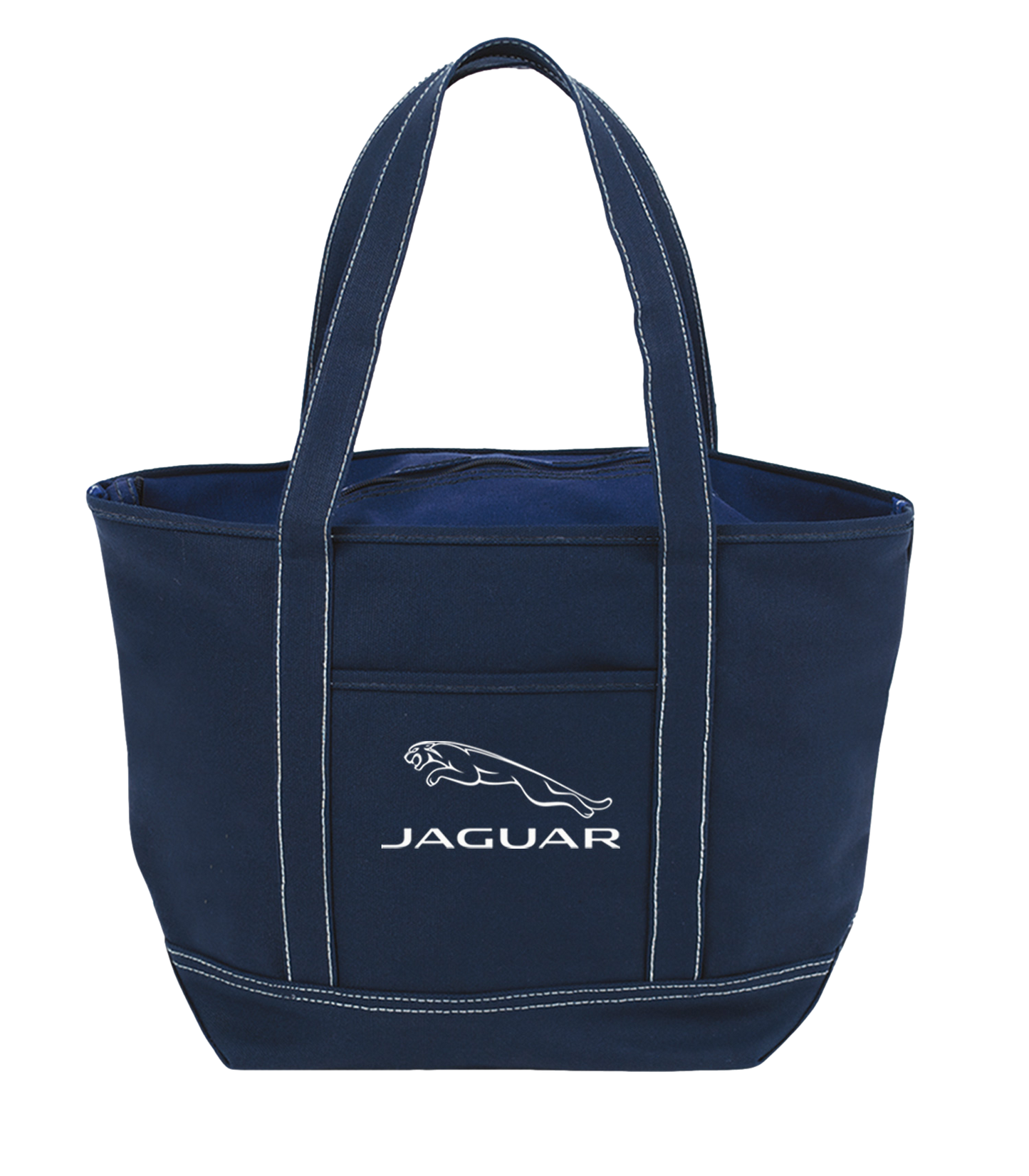 Black Sailway Solid Zippered Tote Bag