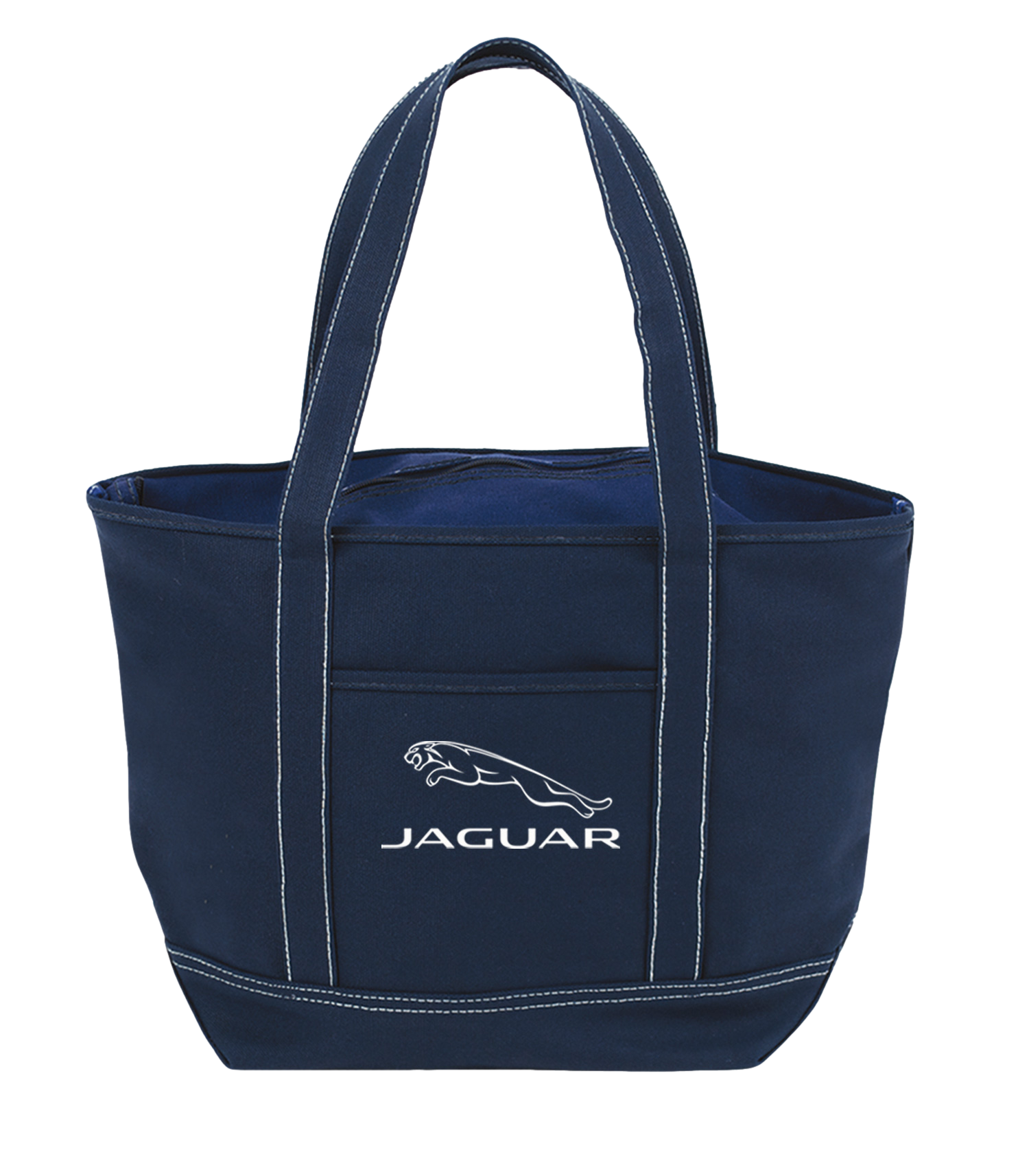 Black Sailway Solid Zippered Tote Bag