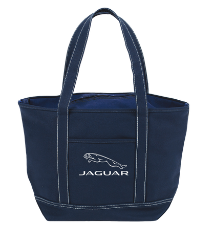 Black Sailway Solid Zippered Tote Bag