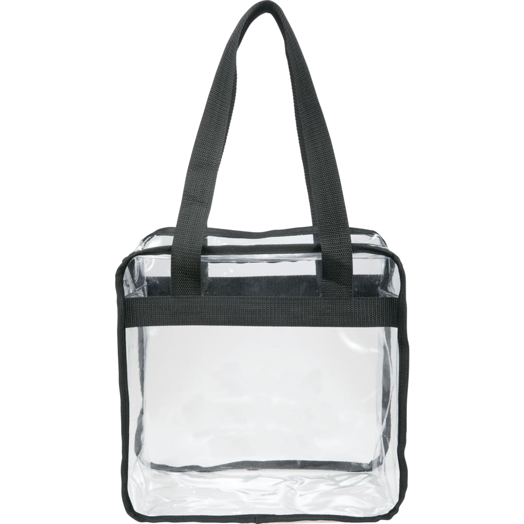 Black Game Day Clear Zippered Safety Tote