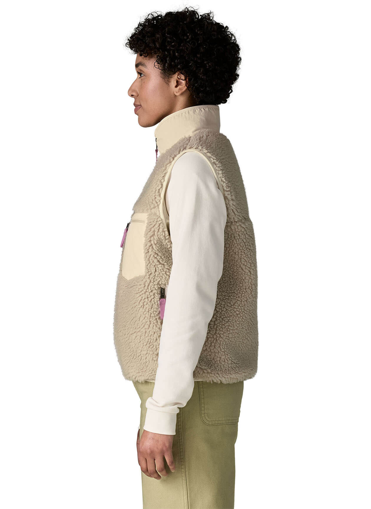 Patagonia Women's Classic Retro-X Vest FA25 - Natural w/Light Violet - XXS