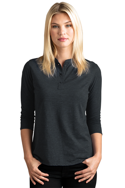 Black Women's Cambridge Henley  - XS