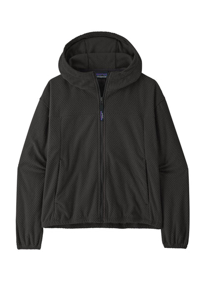 Patagonia Women's Textured Fleece Hoody Jacket - Black - XS