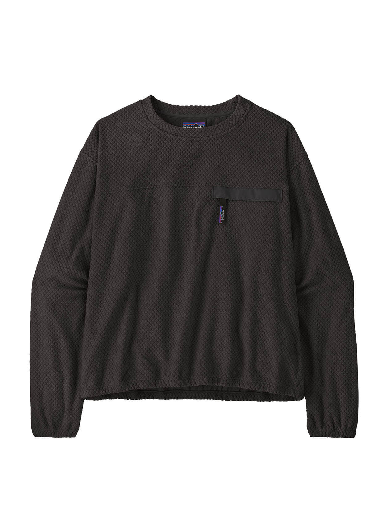 Patagonia Women's Textured Fleece Crewneck - Black - XS