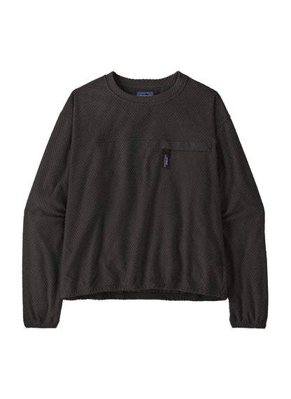 Patagonia Women's Textured Fleece Crewneck - Black - XS