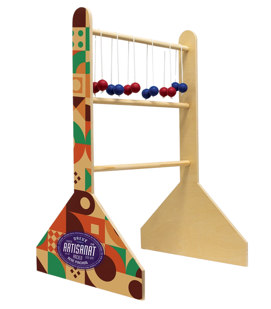 Natural Wood Ladder Ball Toss Game