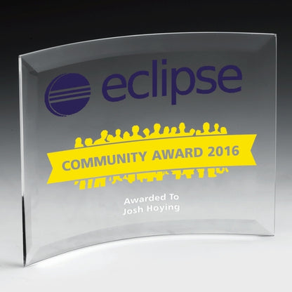 Screen Printed Curved Standing Award (5"x 7"x 1/4")