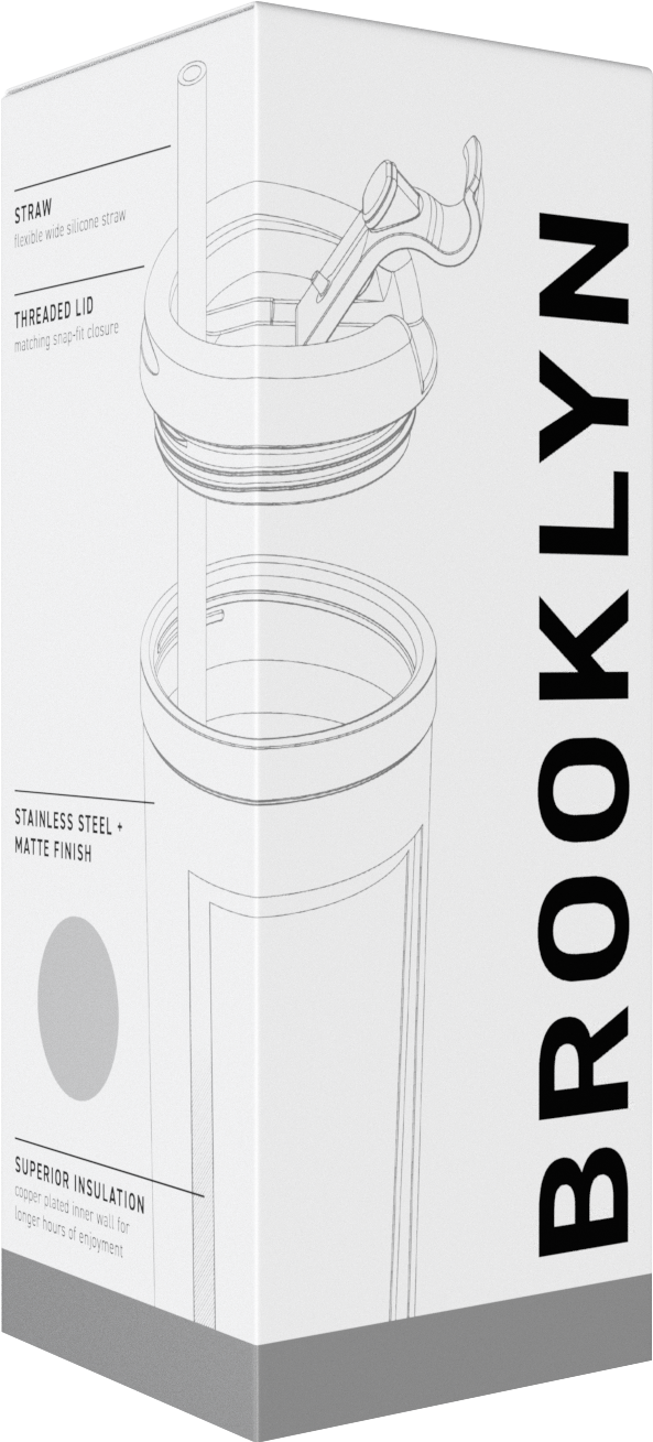 matte black 24 oz brooklyn