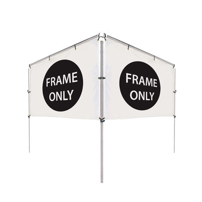 10'W x 5'H In-Ground Banner Hardware – V-Shape Banner
