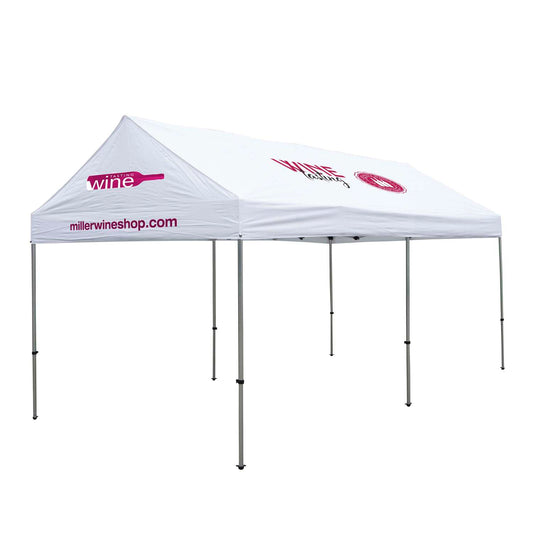 10' x 20' Premium Gable Tent Kit (Full-Color Imprint, 4 Locations)