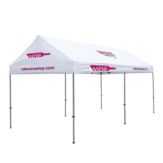 10' x 20' Premium Gable Tent Kit (Full-Color Imprint, 5 Locations)