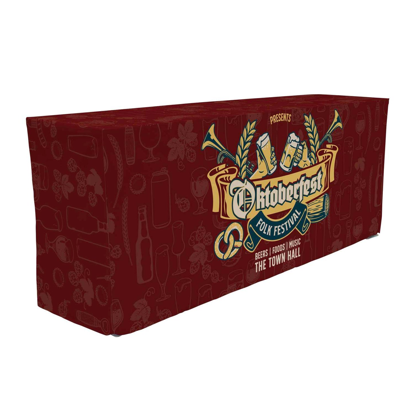 32"H x 77.5"W Pop-Up Table & Fitted Dye Sub Throw Kit