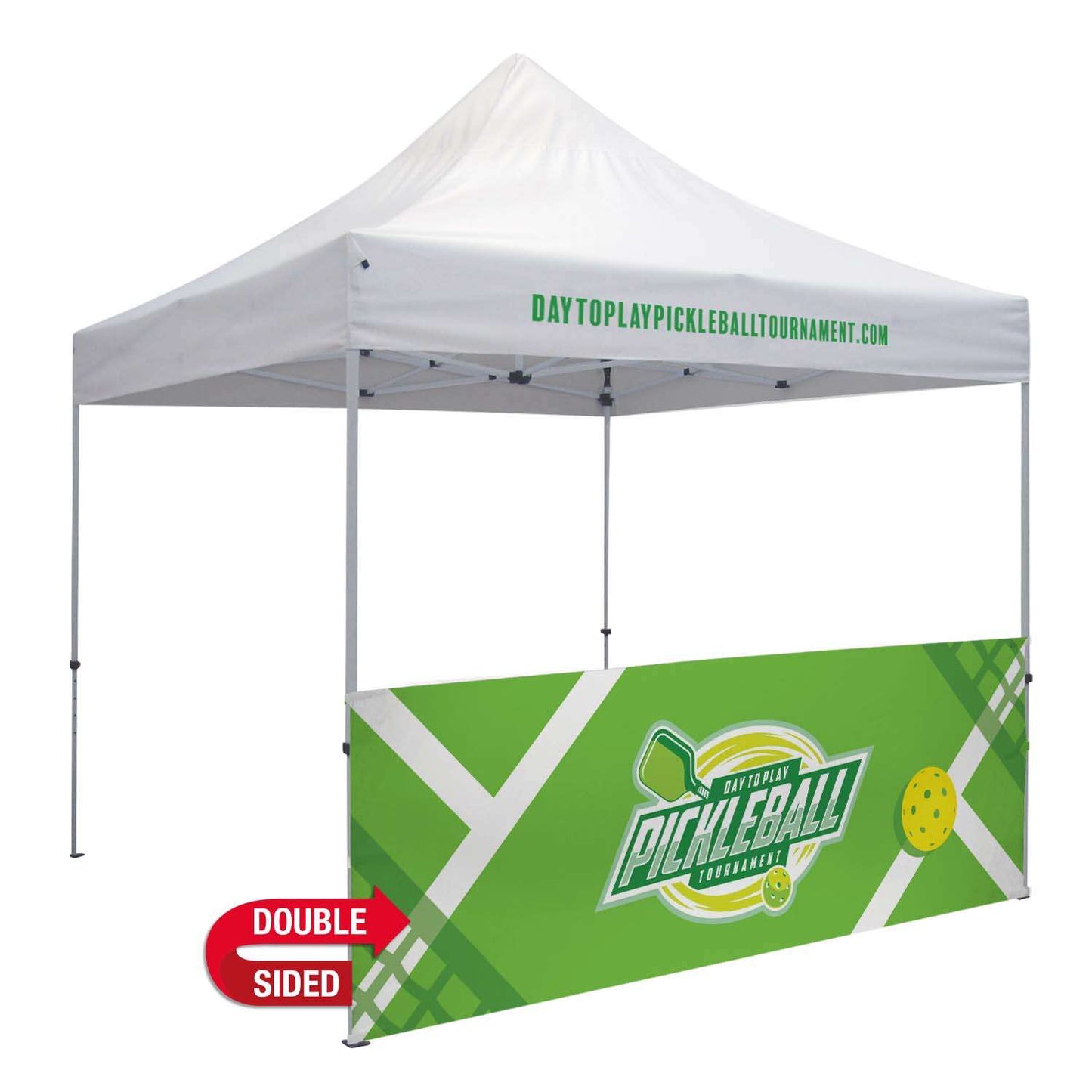 10' Standard Tent Half Wall Kit UV-Printed Double-Sided