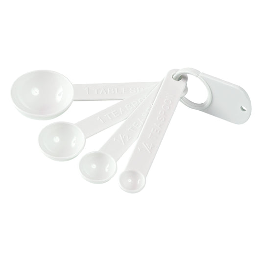 WHITE Set Of Four Measuring Spoons