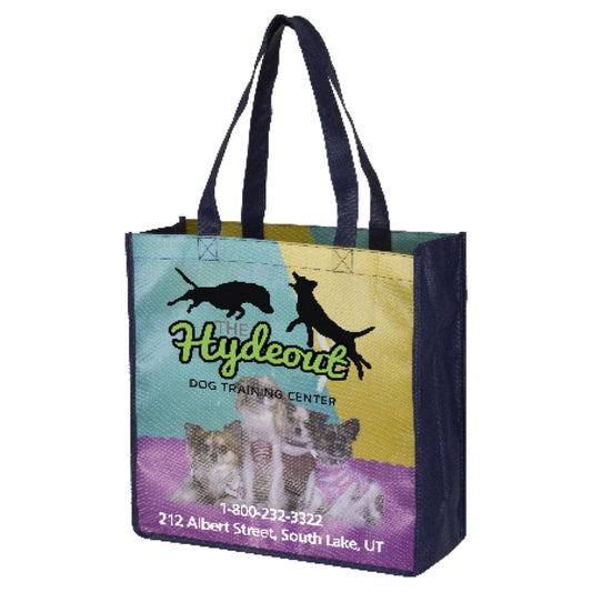 13”W x 13”H x 5”Gusset - “SHORT HILLS” Full Color Import Air Ship Glossy Lamination Grocery Shopping