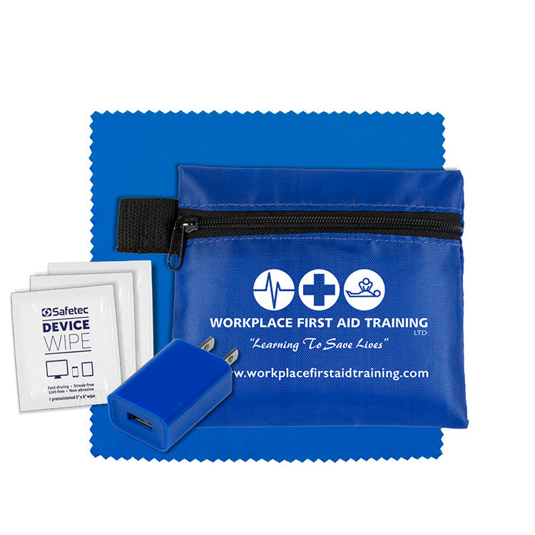 "TECHPACK" Tech Hom and Travel Kit with Microfiber Cleaning Cloth and US Wall Charger