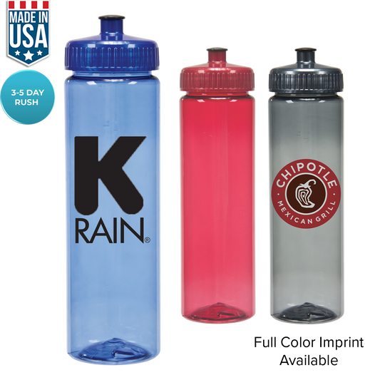 Blue Translucent 25 Oz Ek Color Water Bottle